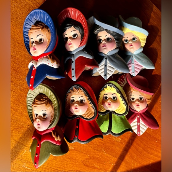 Lot of 8 Vintage Ceramic Victoria Lady Ornaments - Picture 9 of 12
